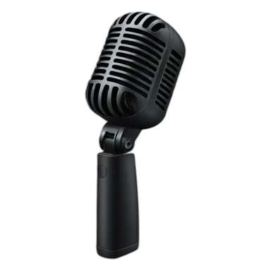 black handheld microphone sticker