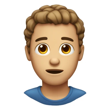 A normal face but tired  sticker