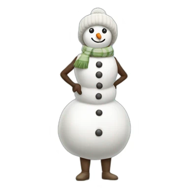 full body-snowman-woman sticker