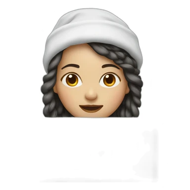 girl in monitor christmas sticker