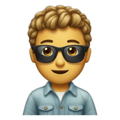 Boy smart and sunglasses  sticker