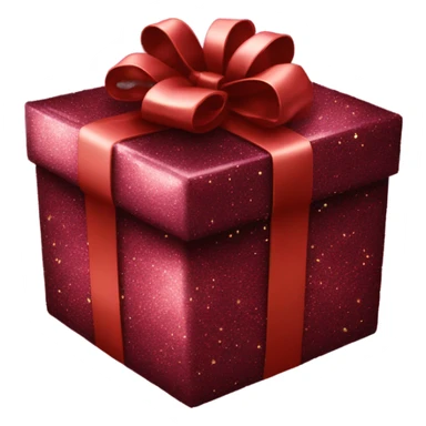 Burgundy glitter present  sticker