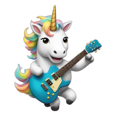 licorn with a guitar sticker