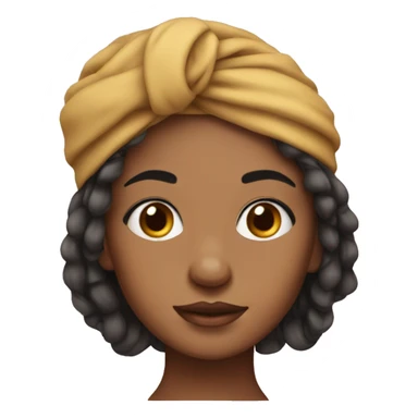 Girl with turban and puppy eyess  sticker