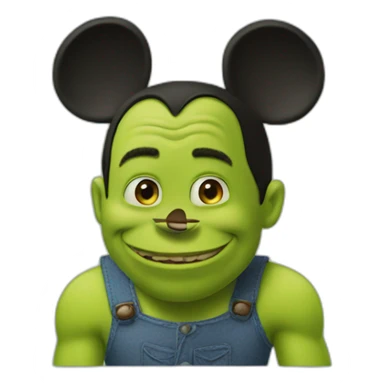 Mickey Mouse Shrek sticker