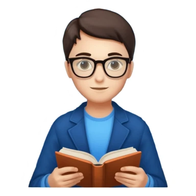 Window with person reading + blue light, Apartment Windows. sticker