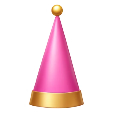 Birthday hat pink gold sticker