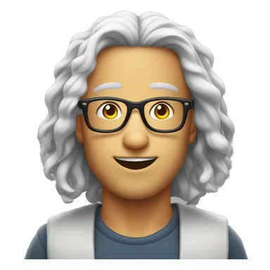 Sufer mit scharzen haaren und brille klug sticker