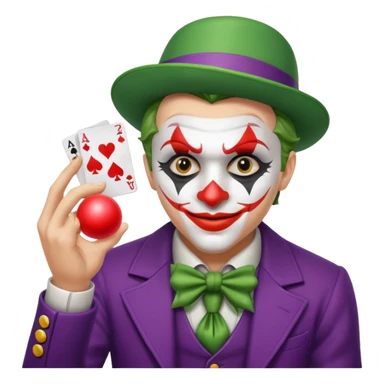 card joker spinning ball on finger sticker