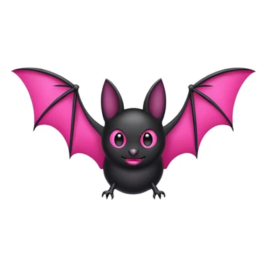 Black Hot Pink Bat sticker
