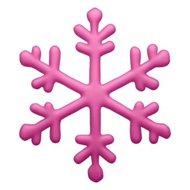Pink snowflake sticker