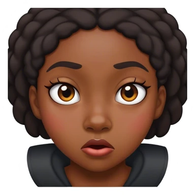 Irritated black girl sticker