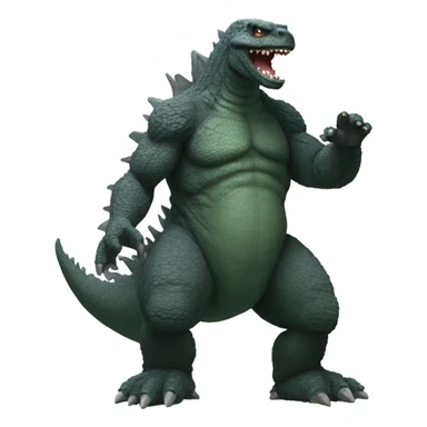 Godzilla with big feet sticker