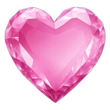 Pink crystal heart sticker