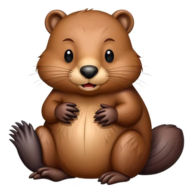Beaver with inscription good night  sticker