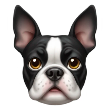 fat boston terrier sticker