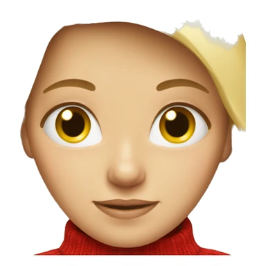 Blonde girl with red sweater sticker