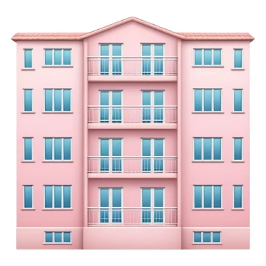 All pastel pink school apartment building sticker