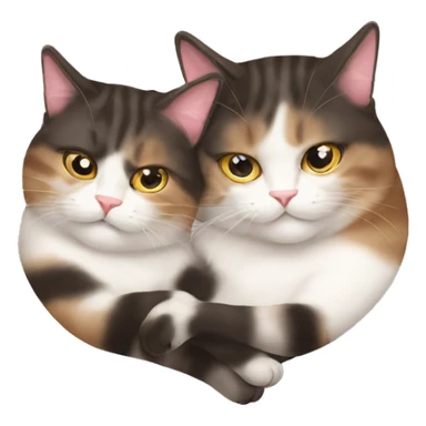 2 cats cuddling sticker