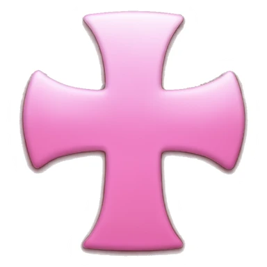 Pink medical cross symbol sticker