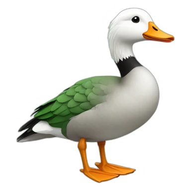 Wilde goose wearing sportswear green sticker