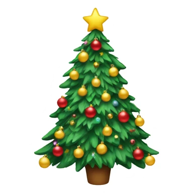 Decorated Christmas tree sticker