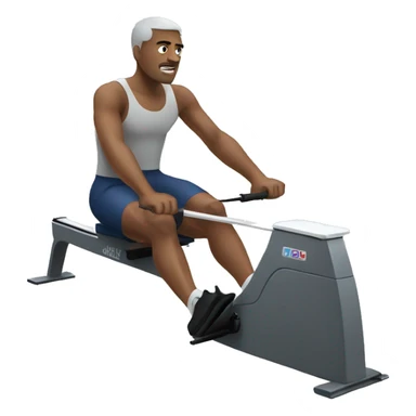 Man on rowing machine  sticker