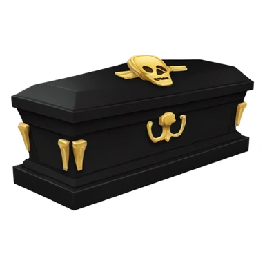 Black coffin  sticker