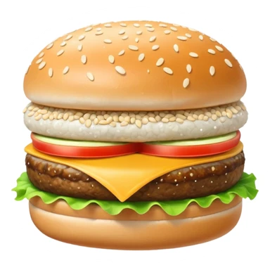glitter white hamburguer sticker