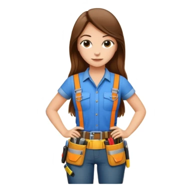 beautiful girl with long brown hair constructing new lounge room area with flat screen tv and couch sticker