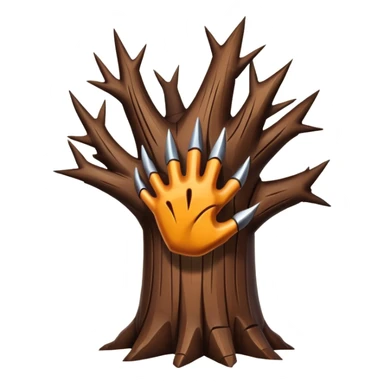 claw on tree  sticker
