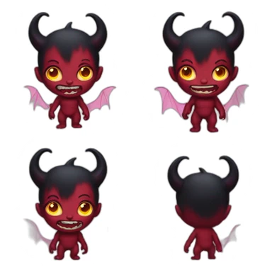 cute demon sticker