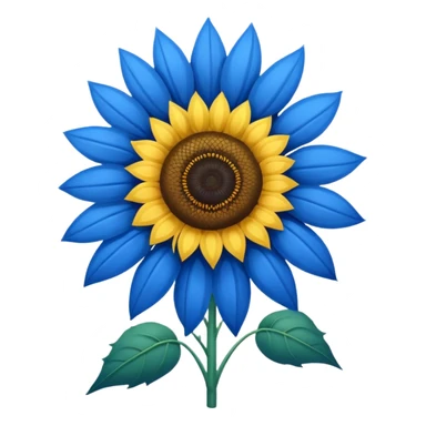 blue sunflower sticker