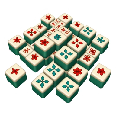 mahjong set of tiles sticker