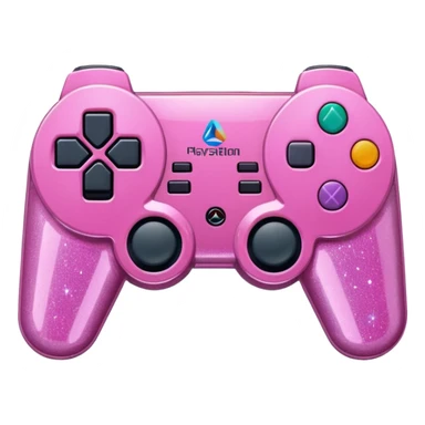 glittery pink 90s retro playstation console sticker