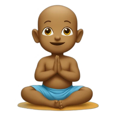 Bébé yodas qui fait du yoga et qui mange de la chakhchoukha sticker