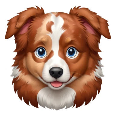 Red Merle Australian shepherd blu eyes sticker