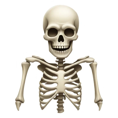 Skeleton with a grill  sticker