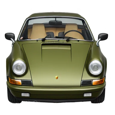 Olive green Porsche 911 sticker