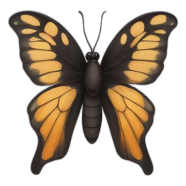 mariposa negra sticker