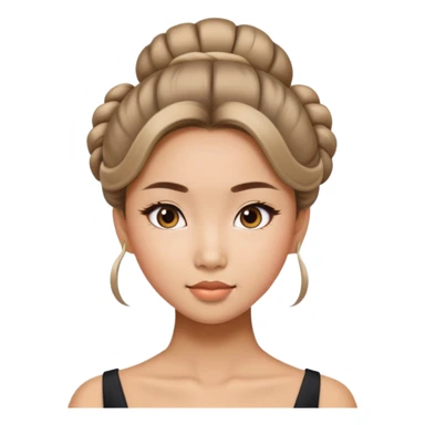 Beautiful Asian girl with hair in an updo sticker