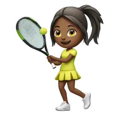 Girl play tennis  sticker