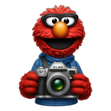 elmo with camera sticker