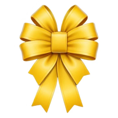 Apple-style emoji, minimal shading, simple gradients.
Keep the original emoji style and shape exactly the same.
Change the ribbon color to a vivid yellow.
Flat emoji style, clean vector look, no extra elements, no text, transparent background. sticker