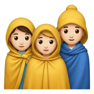 blanketed people sticker