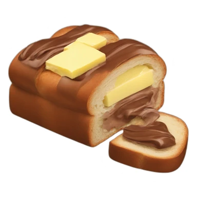 Nutella Brot mit Butter sticker