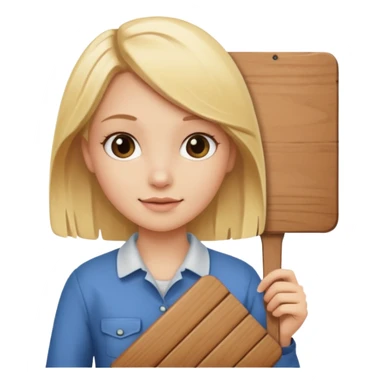 Blonde girl with clapboard sticker