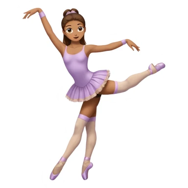 Ballet dancer in over the knee socks and brown hair sticker