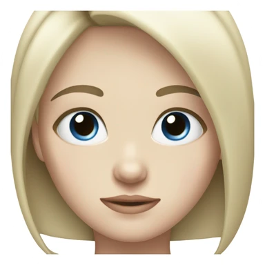 pale girl with short black hair blue eyes sticker