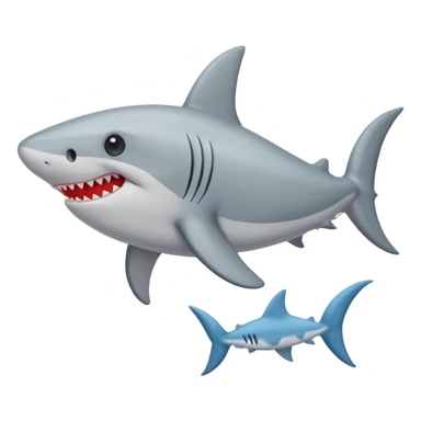 Crea un tiburón con ojos de corazón sticker